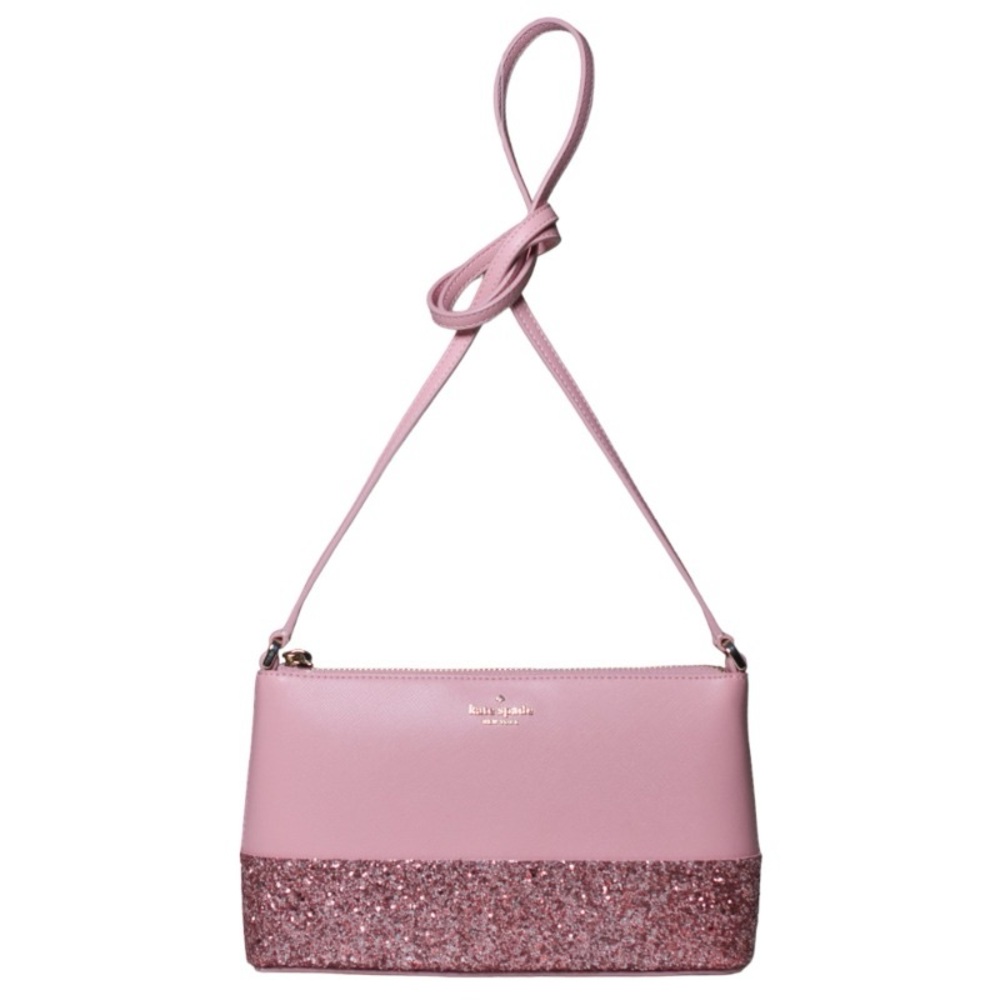 Kate Spade Pink Crossbody Bag with Glitter Accents
